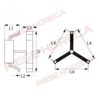 Motor ventilator pentru cuptor. Motor producator HANNING, diametru turbina de racire motor 100mm, 3600rpm, putere 125W, amperaj 0,46/056A, alimentare 220-240V. Pentru RETIGO 